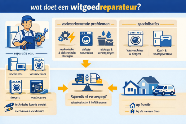 Alles over het beroep witgoedreparateur Wat doet een witgoedreparateur